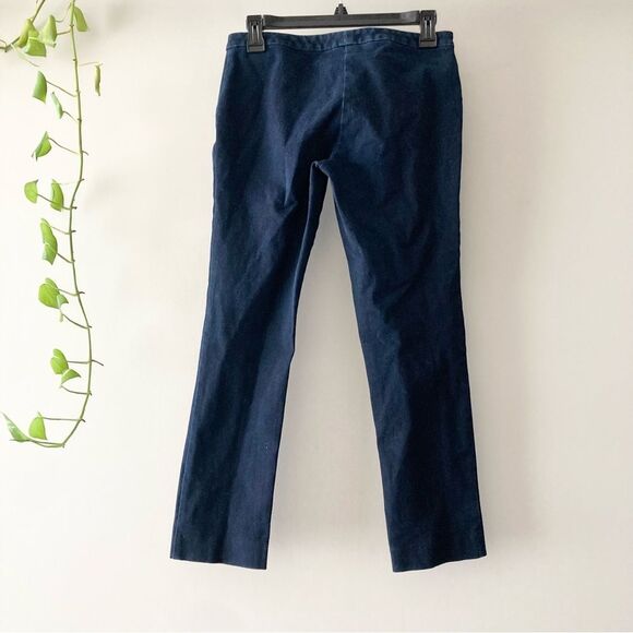 Theory "Movement Denim" Classic Skinny Pant, Dark Wash Cropped Jeans, 2 - Picture 3 of 5